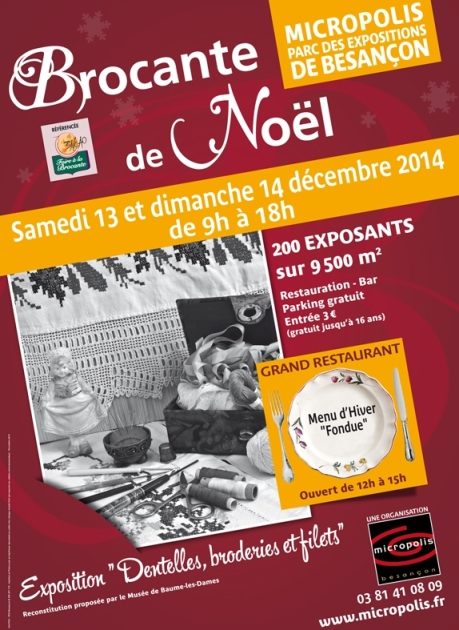 Brocante de Noël les 13 et 14 décembre 2014 à Micropolis Besançon