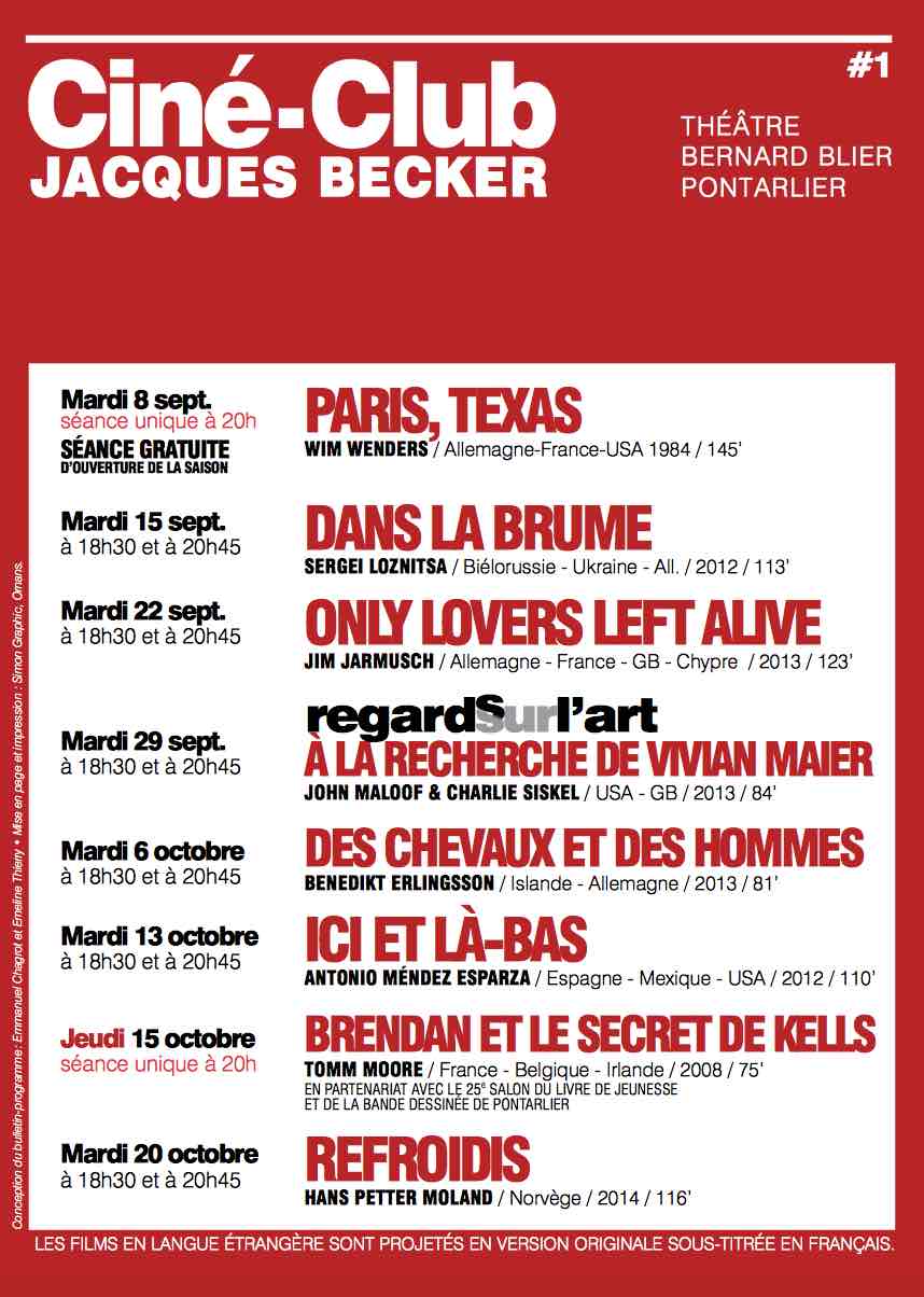 Ciné-Club Jacques Becker, jusqu&rsquo;au 20 octobre 2015