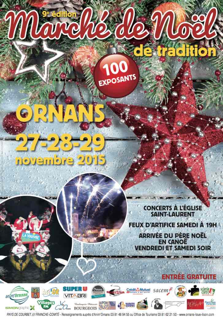 Marché de Noël de tradition à Ornans les 27, 28, 29 novembre