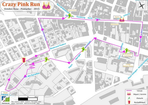 Crazy pink run, mercredi 7 octobre 2015 à Pontarlier