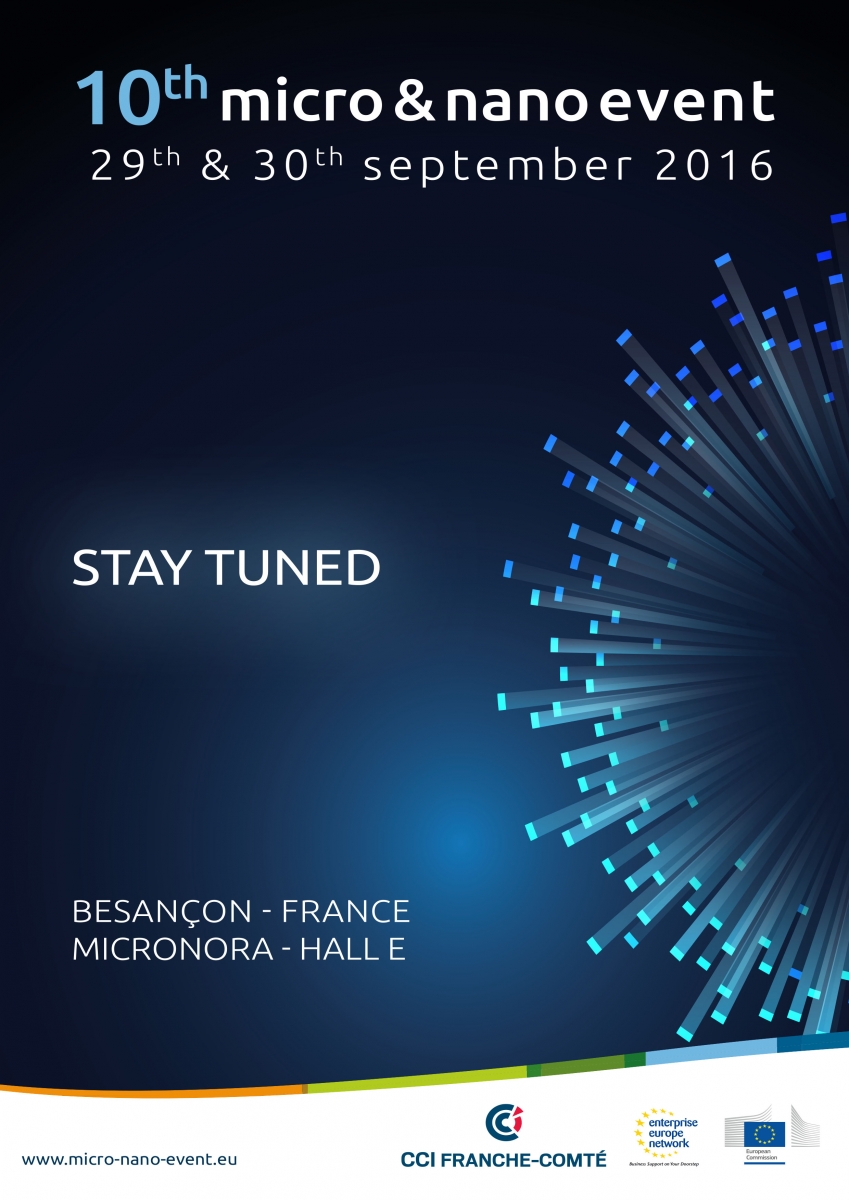 10ème Micro Nano Event : restez connectés les 29 et 30 septembre 2016 à Besançon