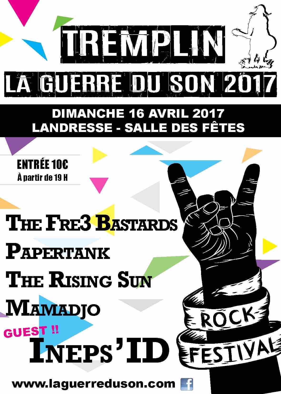 Le tremplin la guerre du son aura lieu dimanche 16 avril 2017