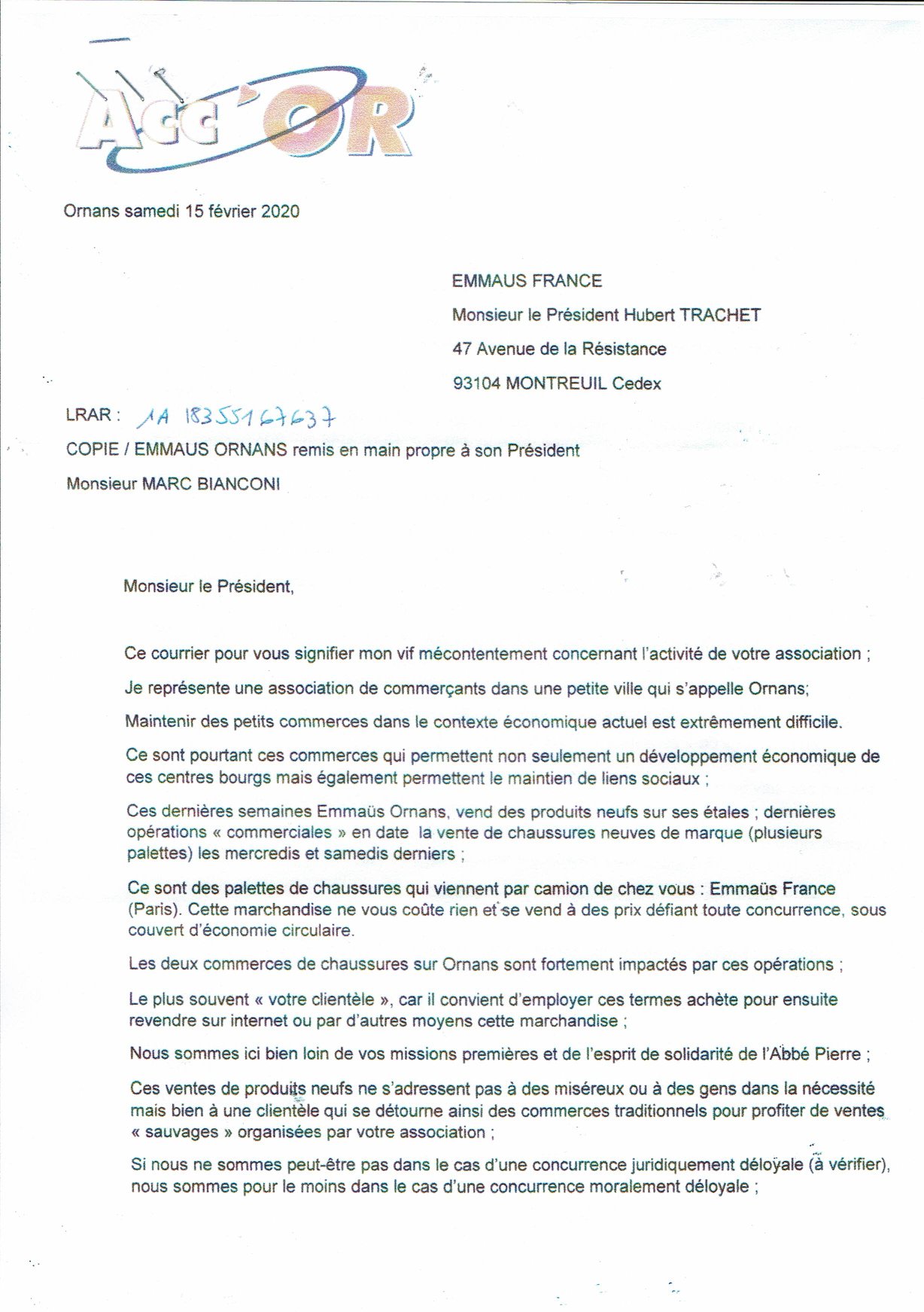 Emmaüs Ornans, une machine à tuer le petit commerce ?.