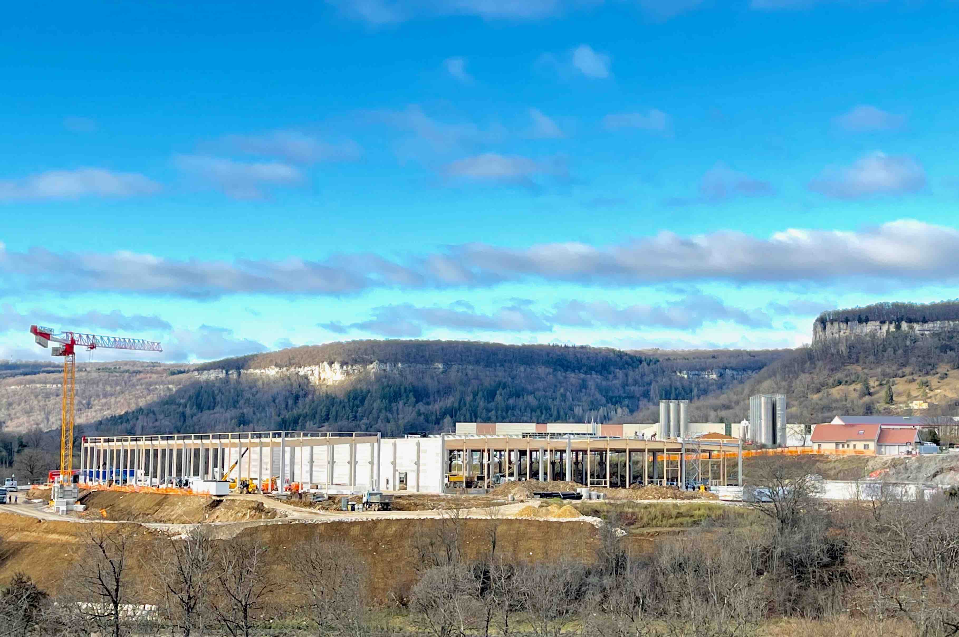 La nouvelle usine ITW Rivex à Ornans prend forme.