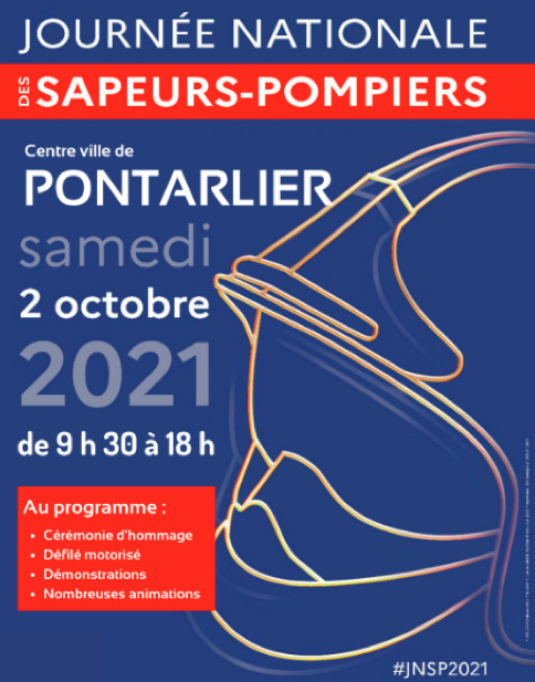 Journée nationale des sapeurs-pompiers, le samedi 2 octobre 2021 à Pontarlier.
