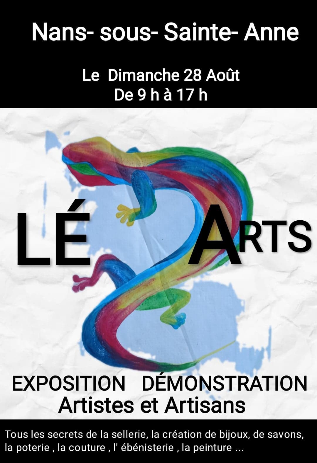 Lé Arts, dimanche 28 août 2022 à Nans-sous-Sainte-Anne.