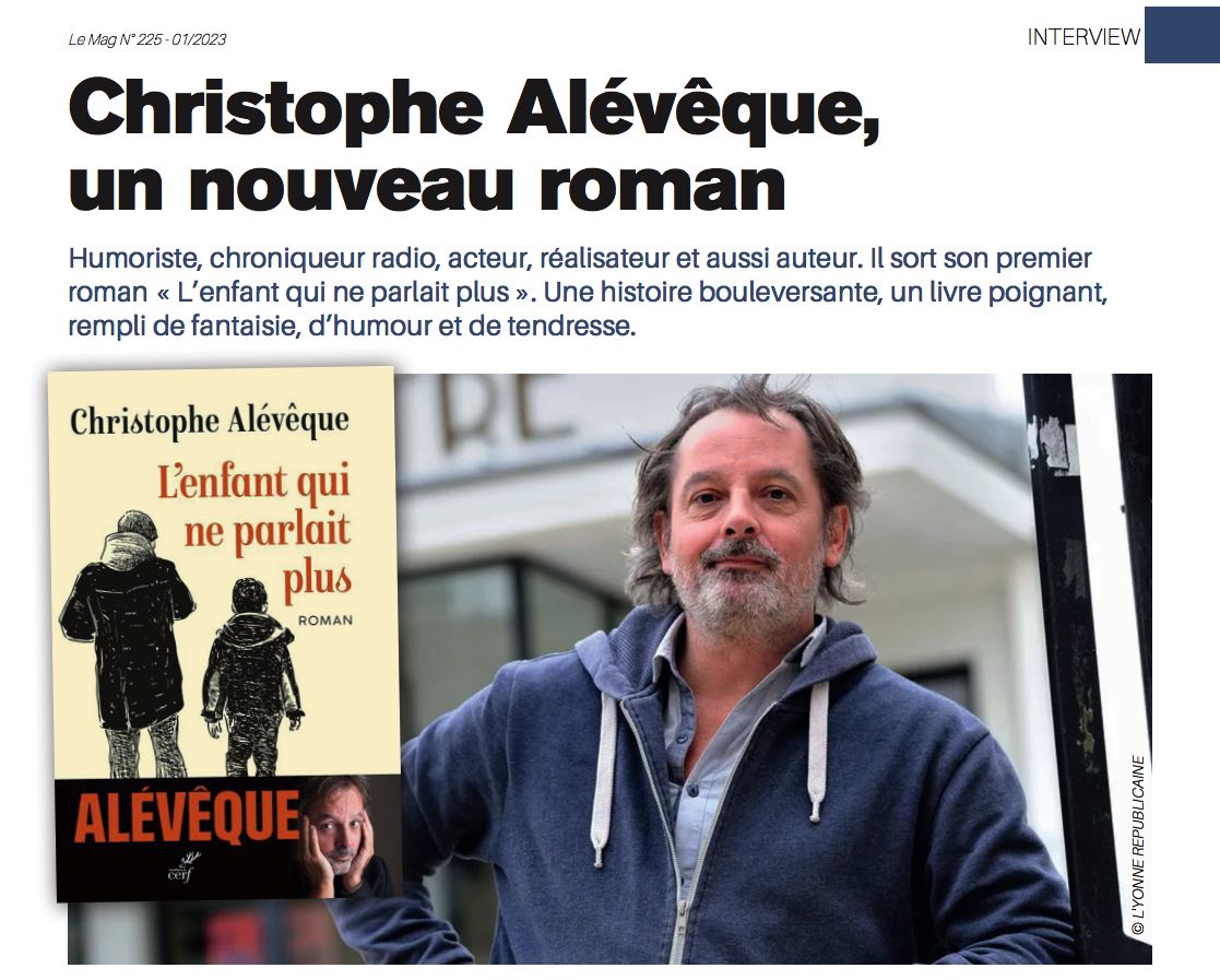 Christophe Alévêque, un nouveau roman