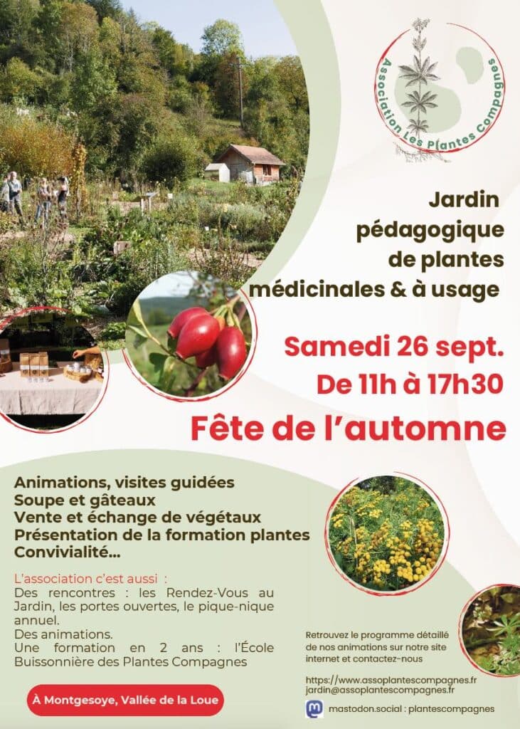 Les Plantes compagnes fête l’automne, samedi 26 septembre 2026