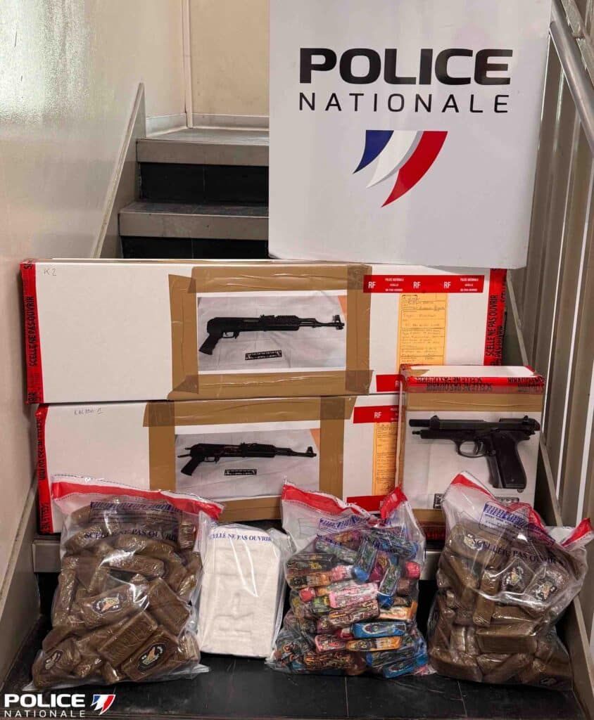 Trafic de stupéfiants : une importante saisie et des armes découvertes à Besançon