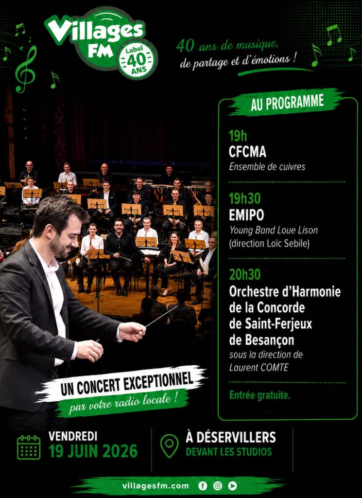 Vendredi 19 juin, les orchestres fêtent les 40 ans de Villages FM