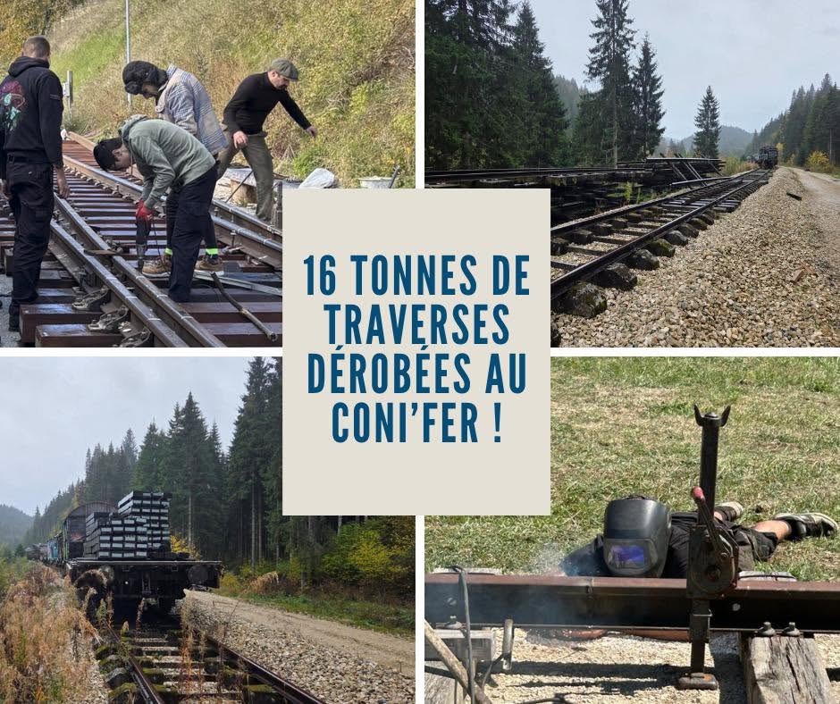 16 tonnes de traverses dérobées au Coni’fer, une cagnotte est lancée