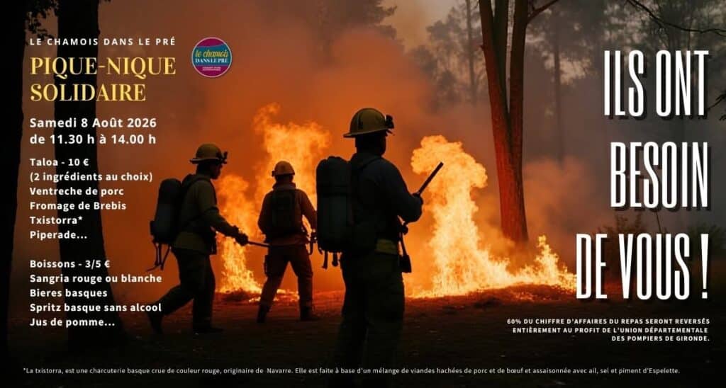 Un pique-nique solidaire à Jougne pour soutenir les pompiers mobilisés contre les incendies en Gironde