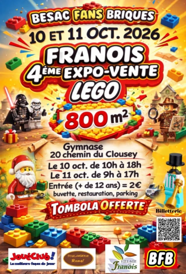Un grand rendez-vous LEGO® revient à Franois ce week-end