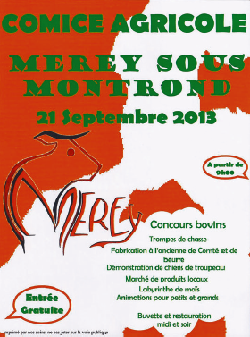 Mérey-sous-Montrond reçoit le comice du canton d’Ornans le 21 septembre 2013