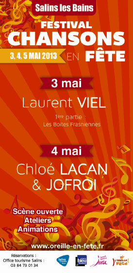Chansons en fête, du 3 au 5 mai 2013 à Salins-les-Bains