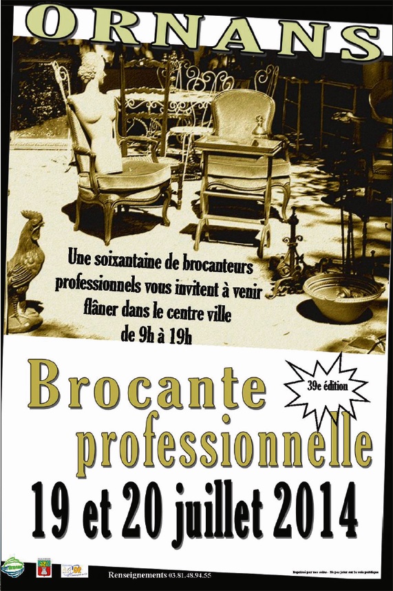 Samedi 19 et dimanche 20 juillet 2014, brocante professionnelle à Ornans