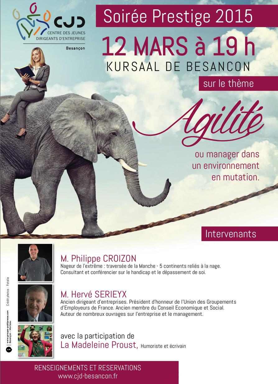 Philippe CROIZON, le nageur de l’extrême, le 12 mars 2015 à Besançon.