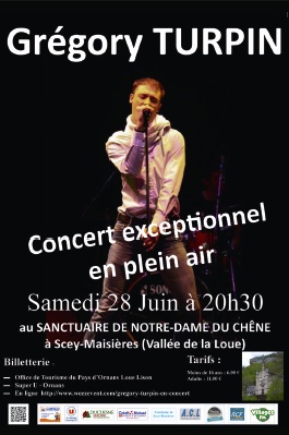 Grégory Turpin en concert samedi 28 juin 2014 à Scey-Maisières