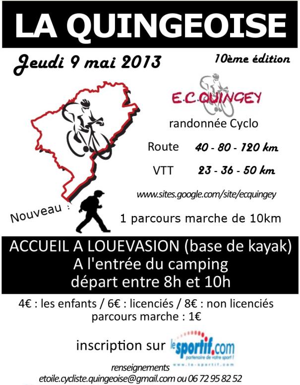 La Quingeoise, 10ème édition le jeudi 9 mai 2013