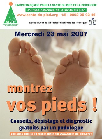 5ème Journée nationale de prévention et de dépistage sur la santé du pied le 23 mai 2007