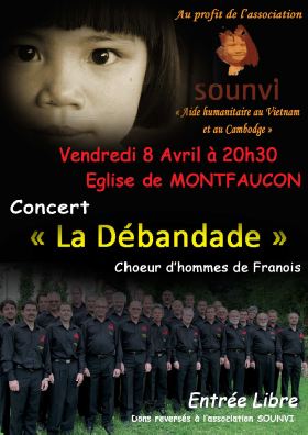 Concert du chœur d’Homme « la Débandade » le 8 avril 2011 à Montfaucon