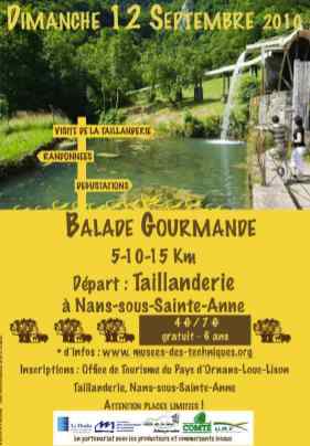 Balade Gourmande à la Taillanderie de Nans-Sous-Sainte-Anne, le 12 septembre 2010