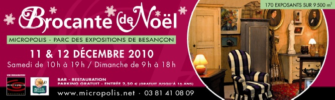 Brocante de Noël, les 11 et 12 décembre 2010 à Besançon