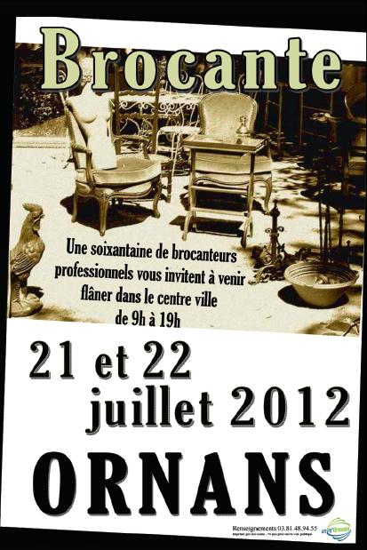 À Ornans, les 21 et 22 juillet 2012 Grande brocante professionnelle