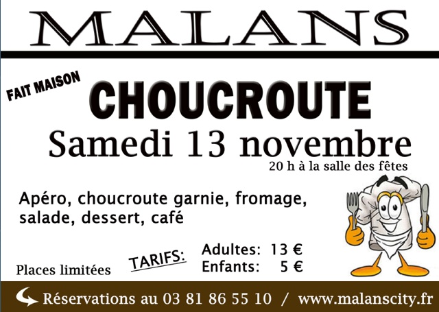 Choucroute à Malans, le 13 novembre 2010
