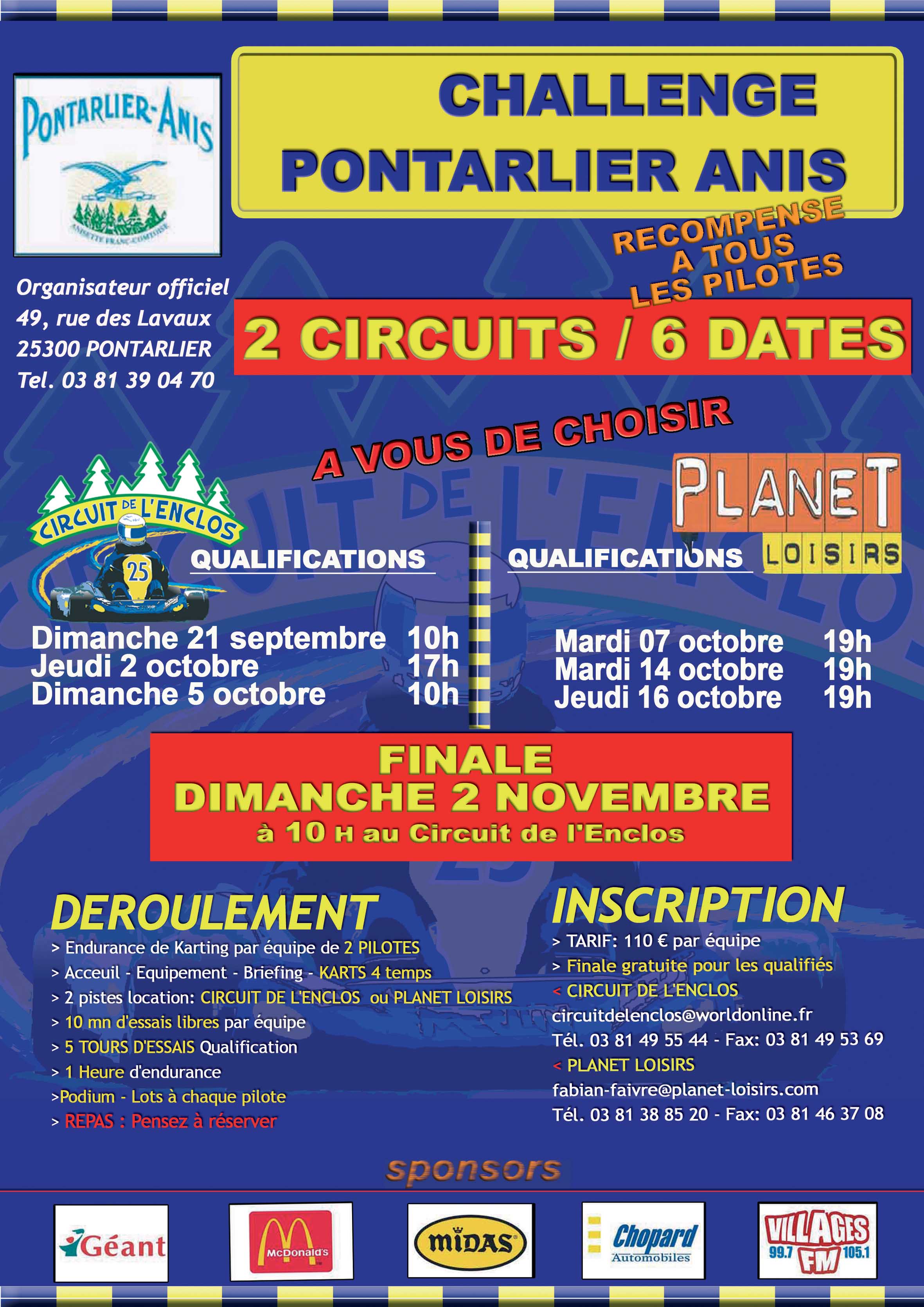 Challenge Pontarlier Anis, finale le 2 novembre 2008