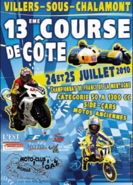 13e Course de Côte moto à Villers-sous-Chalamont, les 24 et 25 juillet 2010
