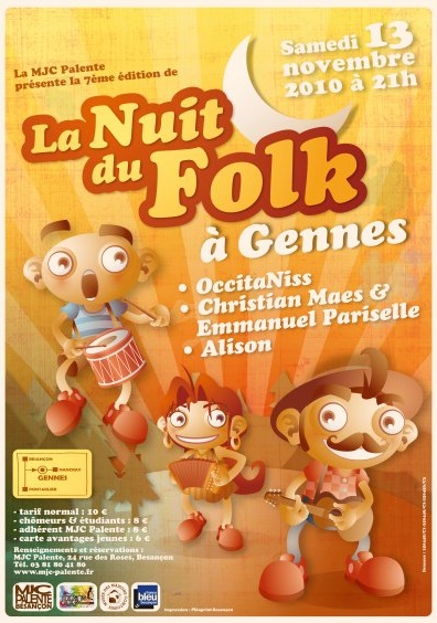 Nuit du Folk à Gennes le 13 novembre 2010