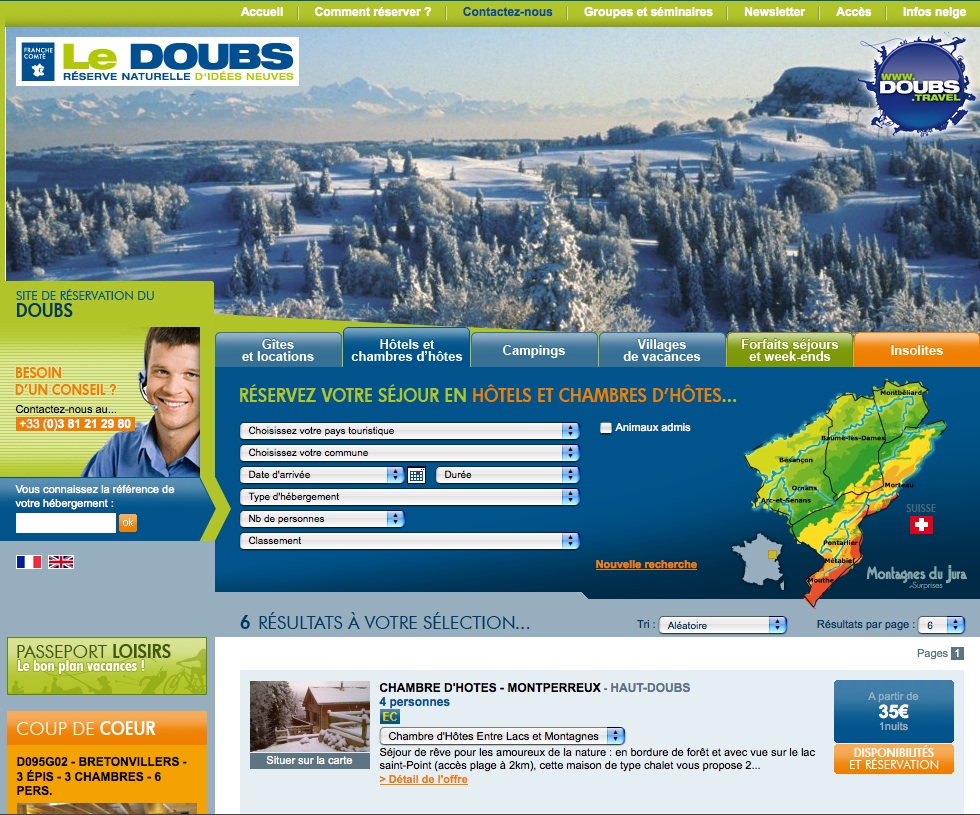www.doubs-reservation.com, un nouveau site de réservation