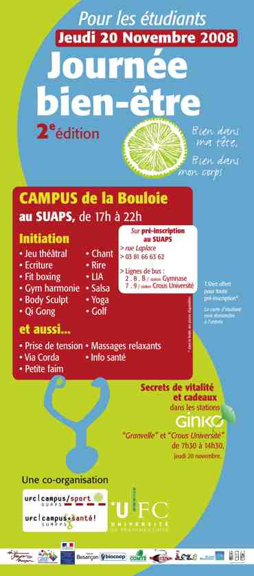 Journée bien-être pour les étudiants le 20 novembre 2008 à Besançon