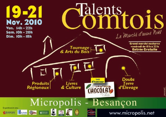 Talents Comtois, le Marché d’avant Noël jusqu’au 21 novembre 2010