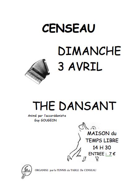 Thé dansant le 3 avril à Censeau 2011