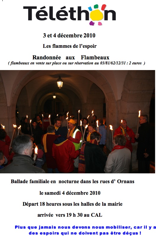 Téléthon 2010 à Ornans